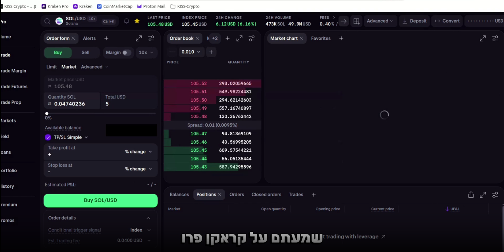 מסך קנייה מיידית בקראקן פרו